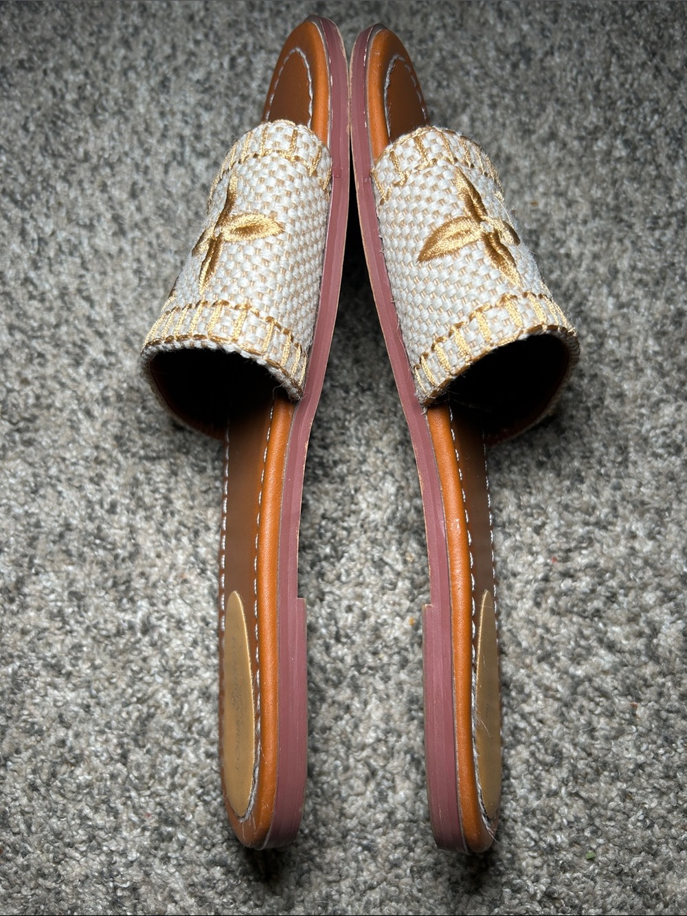 Louis Vuitton Lock It Flat Mules Raffia Monogram Slides Sandals  Size 40 - Picture 2 of 6